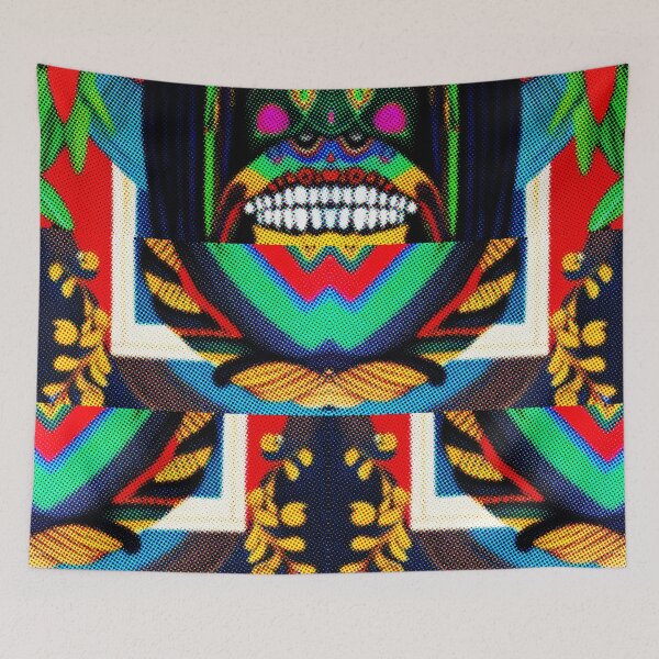 Item preview, *UNIQUE COOL JAMAICAN RASTA SKULL  COLORFUL DOTTED PATCHWORK* designed and sold by Ralek.