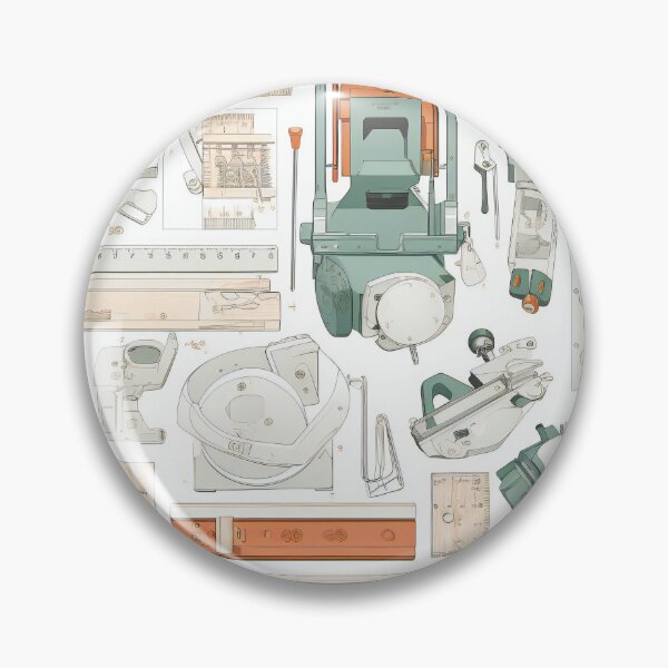 Item preview, Carpenter's Equipment Knolling Art | Illustration | 8K | designed and sold by Hazmat-AI7.