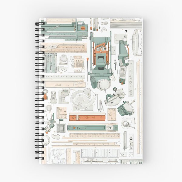 Item preview, Carpenter's Equipment Knolling Art | Illustration | 8K | designed and sold by Hazmat-AI7.