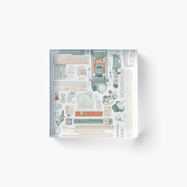 Item preview, Carpenter's Equipment Knolling Art | Illustration | 8K | designed and sold by Hazmat-AI7.