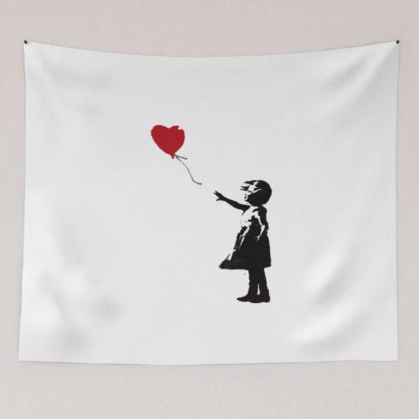 Item preview, BANKSY Red Heart Balloon Girl designed and sold by inkstyl.