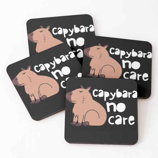 Item preview, Capybara No Care (white font) designed and sold by Daluyong.