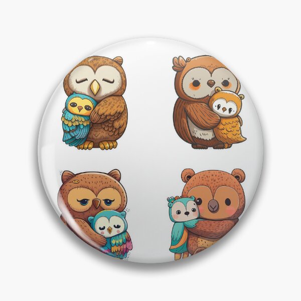 Item preview, Cute Owl Sticker l Hugs designed and sold by Artsynator.