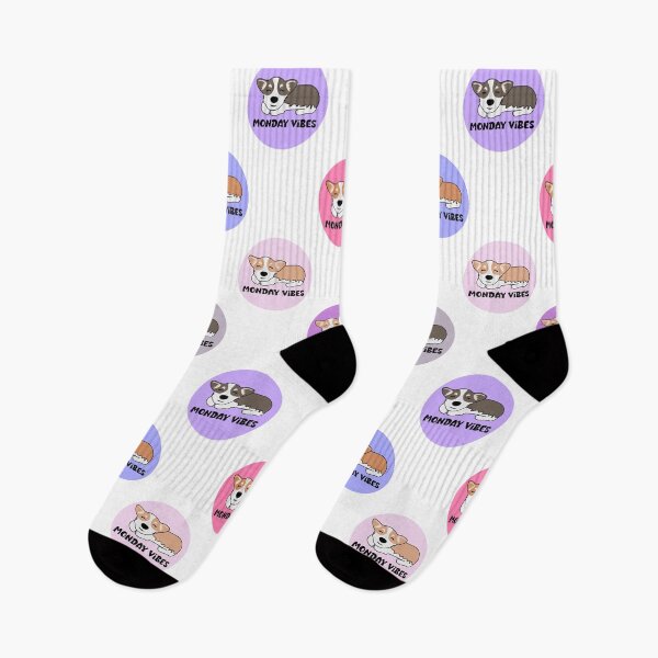 Item preview, Corgi Sleeping Monday Vibes Purple designed and sold by Lrtheurer.