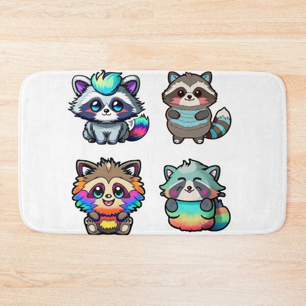 Item preview, Racoon Stickers l Cute Racoon l Rainbow racoons designed and sold by Artsynator.