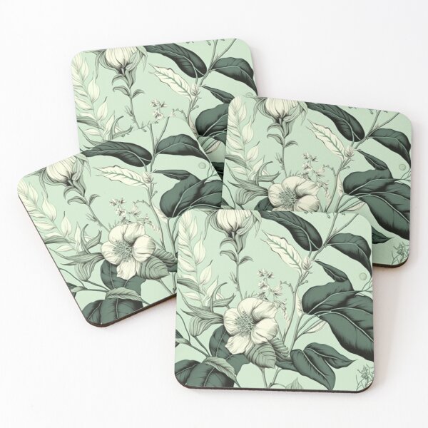 Artikelvorschau, Nice flowers leafs vector art pattern for Iphone case ,Cute green flower Watercolor Wildflower clipart,Abstract art painting entworfen und verkauft von MariamaArts.