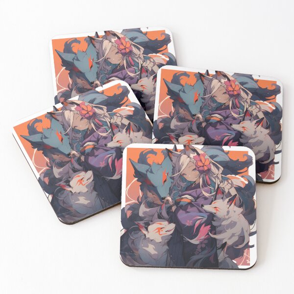 Item preview, Foxgirl Anime Girl - Kawaii Kitsune Yokai designed and sold by FuschDesigns.