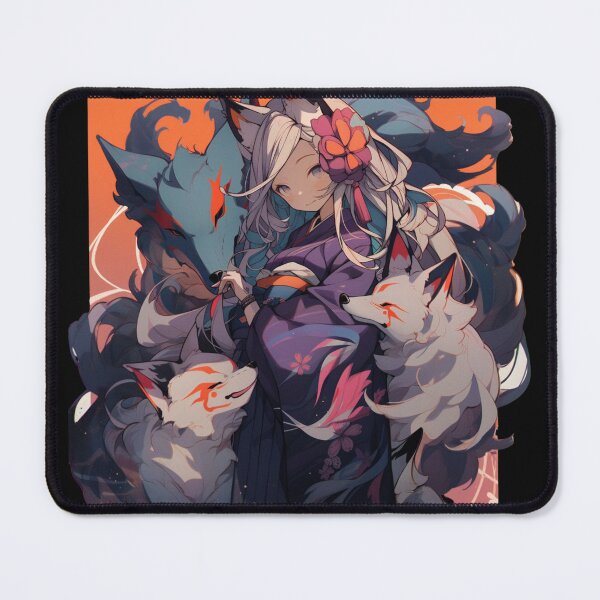 Item preview, Foxgirl Anime Girl - Kawaii Kitsune Yokai designed and sold by FuschDesigns.