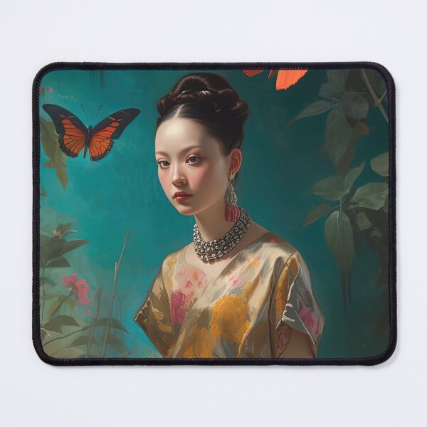 Item preview, Qipao Girl Butterfly Painting designed and sold by Juliascutecornr.