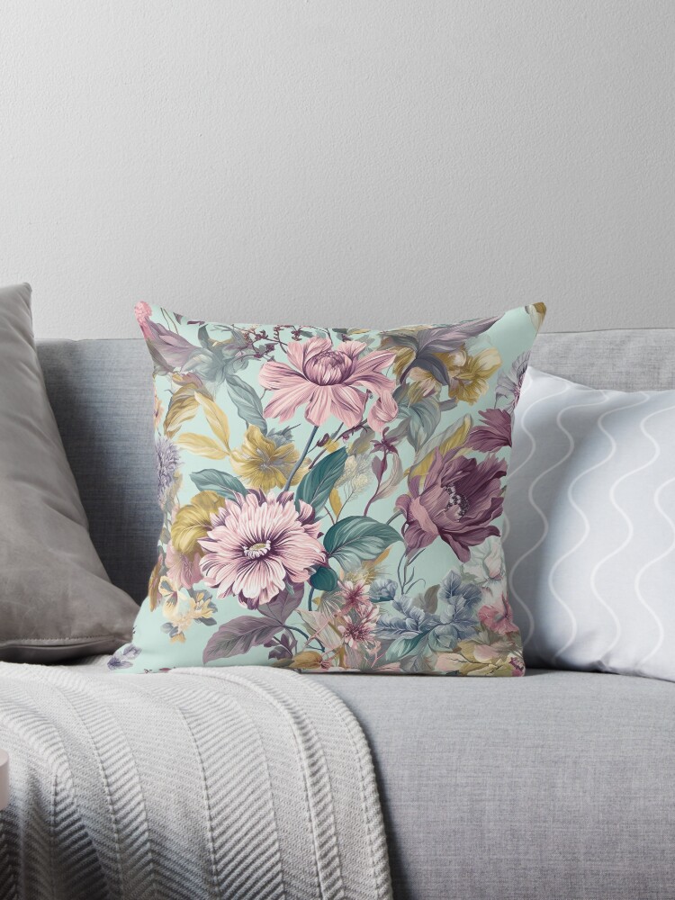 A soft and delicate floral chintz pattern