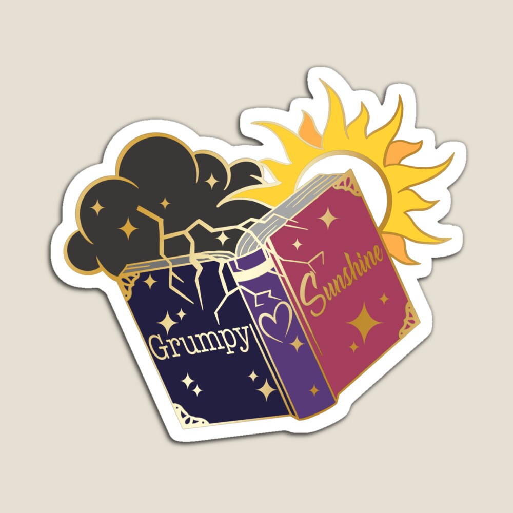 Grumpy and sunshine, book trope sticker Sticker for Sale by GeekandArtsy |  Redbubble