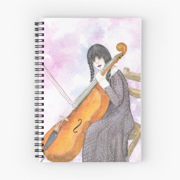 Item preview, Wednesday Addams playing Violoncello designed and sold by ElomaArts.