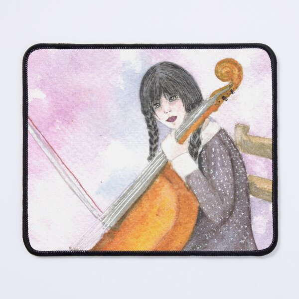 Item preview, Wednesday Addams playing Violoncello designed and sold by ElomaArts.