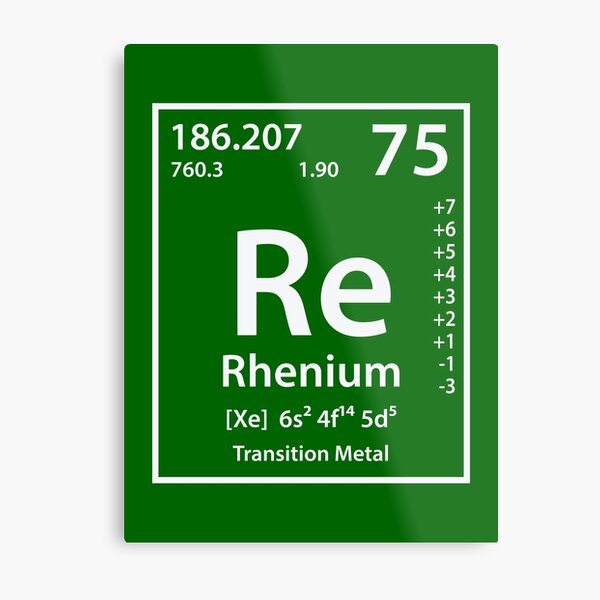Aperçu de l'œuvre Rhénium Element créée et vendue par cerebrands.