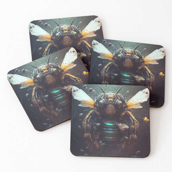 Item preview, Abeja en un girasol designed and sold by MrRobotAI.