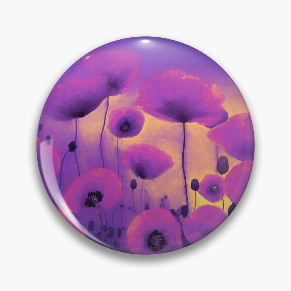 Item preview, Poppies Dreaming At Dusk poppy field in dreamy sunset colors designed and sold by Glimmersmith.