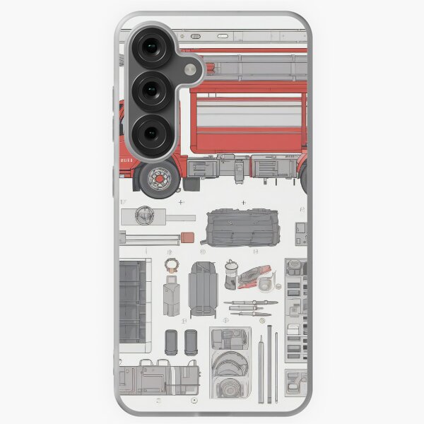 Item preview, Fire Truck Equipment Knolling Art | Illustration | 8K | designed and sold by Hazmat-AI7.