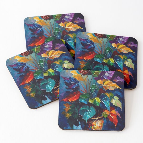 Item preview, Beautiful Plant Vibrant Abstract Art | Palette Knife Oil Digital Painting designed and sold by VividViews.