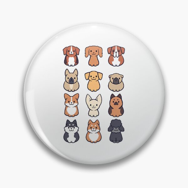 Item preview, 12 cute dogs sticker pack designed and sold by Stickers N More.