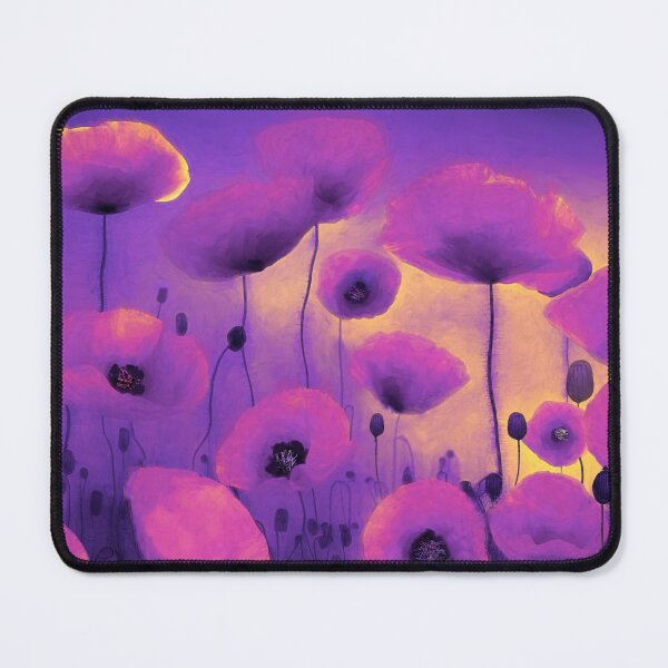 Item preview, Poppies Dreaming At Dusk poppy field in dreamy sunset colors designed and sold by Glimmersmith.