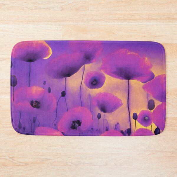 Item preview, Poppies Dreaming At Dusk poppy field in dreamy sunset colors designed and sold by Glimmersmith.