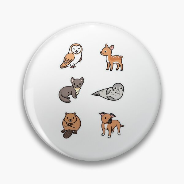 Item preview, 6 cute animals sticker pack designed and sold by Stickers N More.