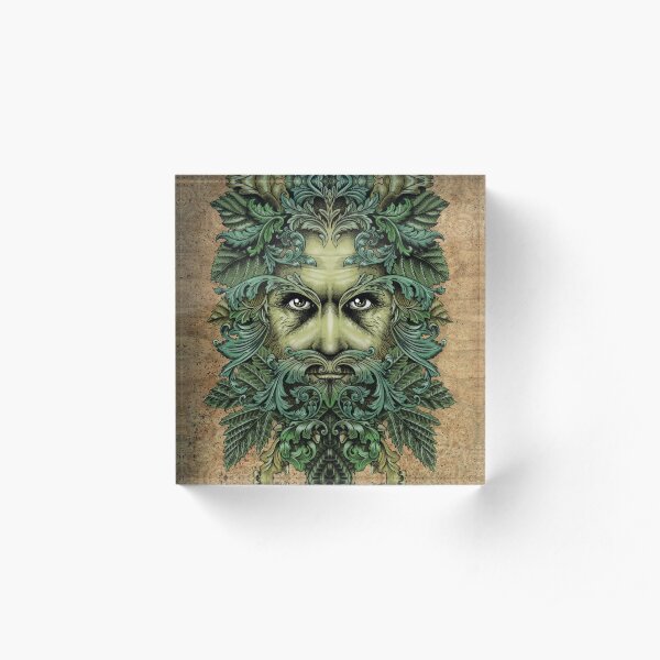 The Green Man Acrylic Block