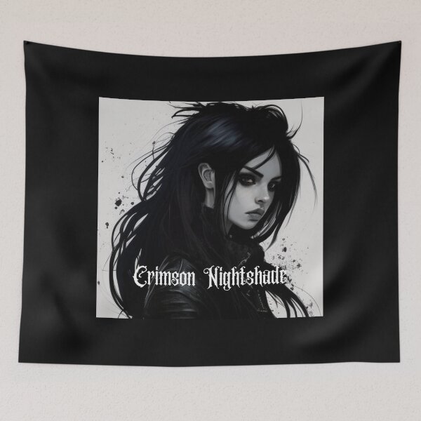 Item preview, Crimson Nightshade gothic rock band icon painting designed and sold by Nickyvb.