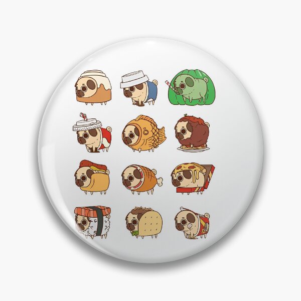 Item preview, 12 cute pugs sticker pack designed and sold by Stickers N More.