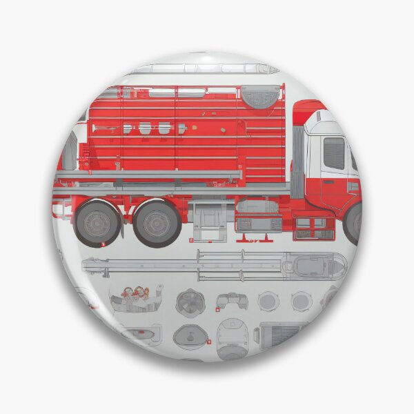 Item preview, Fire Truck Equipment Knolling Art | Illustration | 8K | designed and sold by Hazmat-AI7.