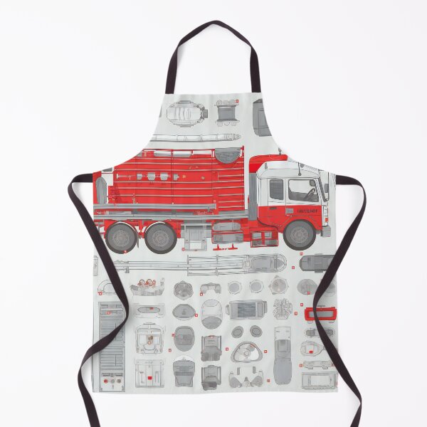 Item preview, Fire Truck Equipment Knolling Art | Illustration | 8K | designed and sold by Hazmat-AI7.