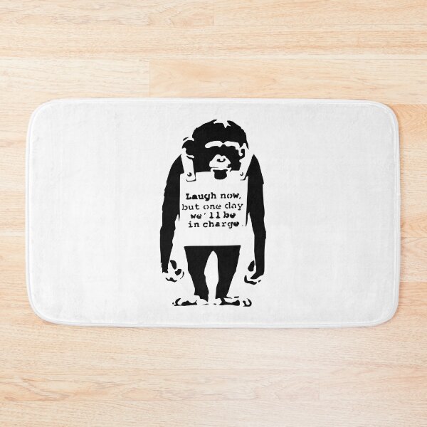 Item preview, Banksy Laugh Now But One Day We'll Be In Charge Monkey designed and sold by inkstyl.