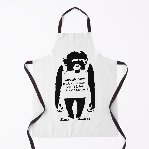 Item preview, Banksy Laugh Now But One Day We'll Be In Charge Monkey designed and sold by inkstyl.