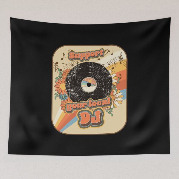 Item preview, Groovy vinyl lover quote Support your local Dj designed and sold by HomeCoquette.