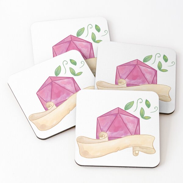 Item preview, d20 Pink Watercolor Artwork designed and sold by CaffeinatedSeer.