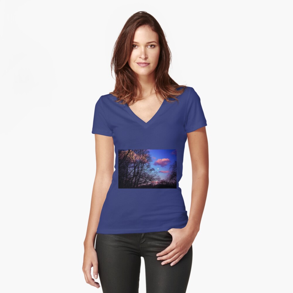Item preview, Fitted V-Neck T-Shirt designed and sold by Mallorn.