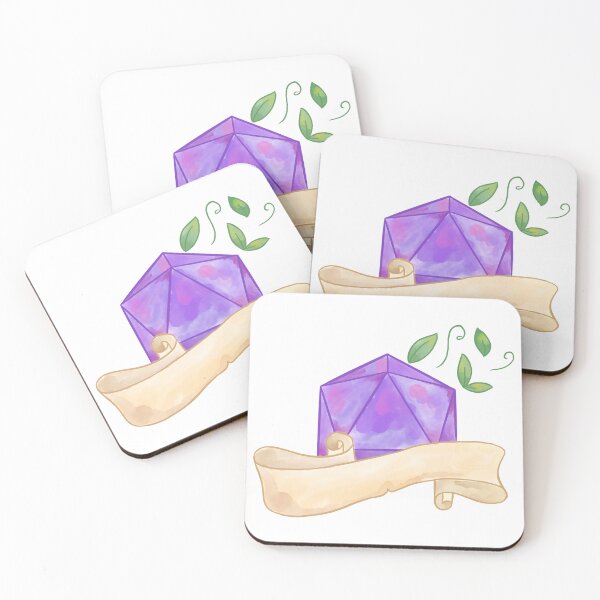 Item preview, d20 Purple Watercolor Artwork designed and sold by CaffeinatedSeer.