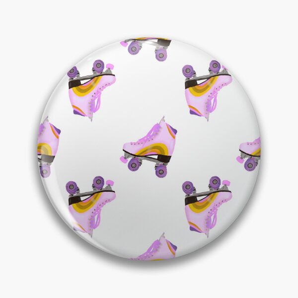 Artikelvorschau, Roller skates pattern pastel yellow- white background entworfen und verkauft von Studio Lydia  Lovely.