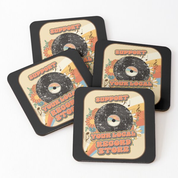 Item preview, Groovy vinyl vintage funny quote  support your local record store  designed and sold by HomeCoquette.