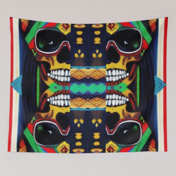 Item preview,  *UNIQUE COOL JAMAICAN RASTA SKULL  COLORFUL DOTTED PATCHWORK* designed and sold by Ralek.