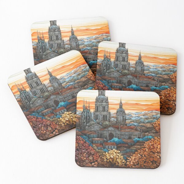 Item preview, Artistic Santiago de Compostela City View designed and sold by Juliascutecornr.