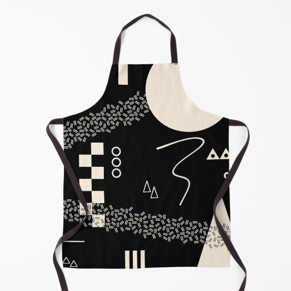 Item preview, Memphis Redux New 80s Geometric Abstract Pattern in Black and Almond Cream designed and sold by kierkegaard.