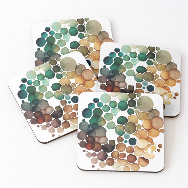 Item preview, An Earth Tone Circle of Circles Watercolor design- Boho Chic Patterns designed and sold by GVRDesign.
