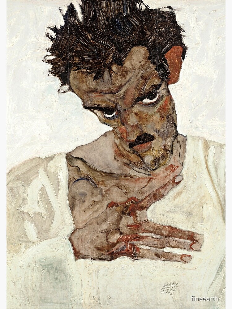 Egon Schiele - Self-Portrait with Lowered Head, 1912