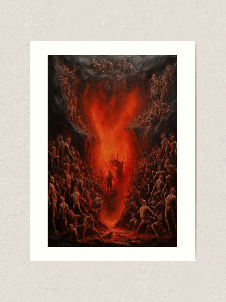 Illustration of Dante's Inferno, Canto 3 B  Arte de fantasía oscura,  Cuadros de arte oscuro, Dante divina comedia