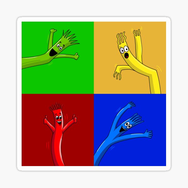 Item preview, Wacky Waving Inflatable Arm Flailing Tube Man Pop Art Portrait designed and sold by Yeomans Cartoons.