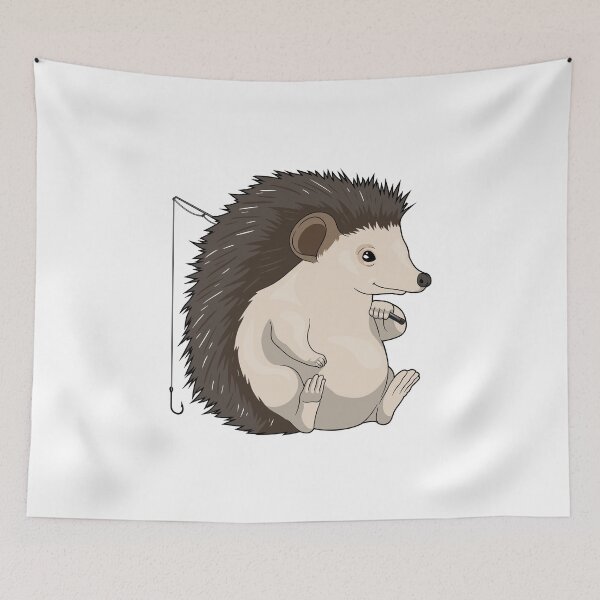 Item preview, Hedgehog Angler Fishing rod Fishing designed and sold by Snabdesign84.