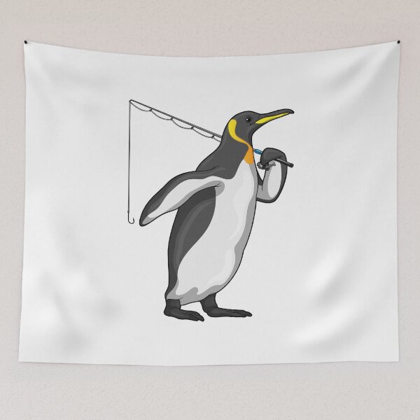 Item preview, Penguin Angler Fishing rod Fishing designed and sold by Snabdesign84.