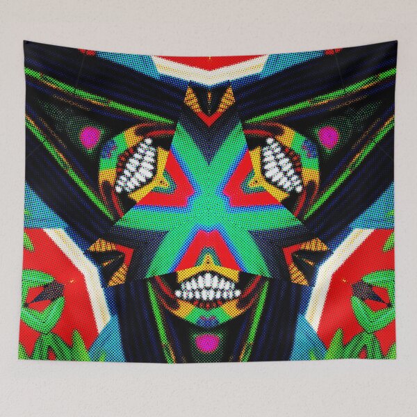 Item preview,  *UNIQUE COOL JAMAICAN RASTA SKULL  COLORFUL DOTTED PATCHWORK* designed and sold by Ralek.