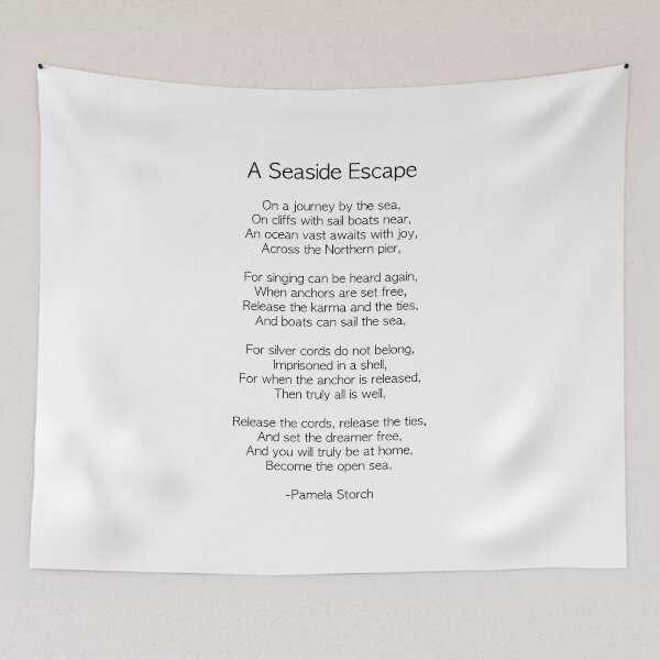 Item preview, A Seaside Escape Poem designed and sold by Pamela Storch.